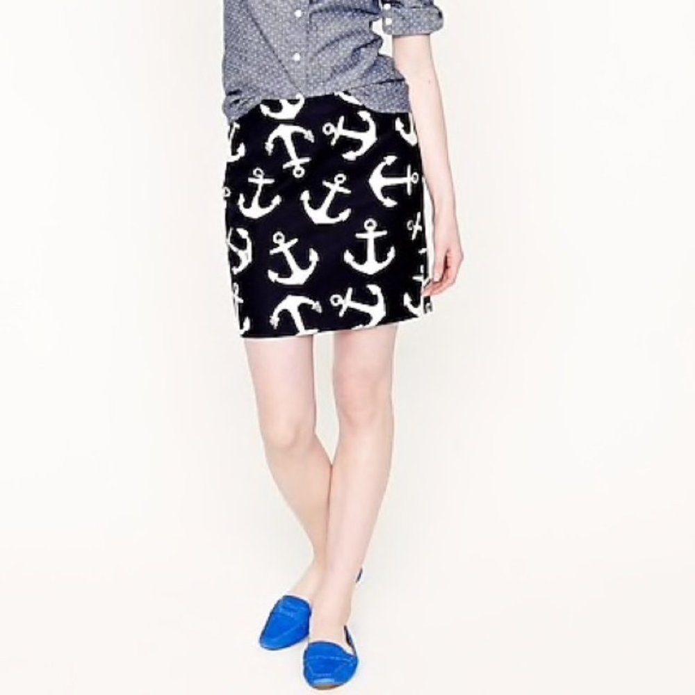 J.Crew Postage Stamp Mini Skirt in Dizzy Anchor